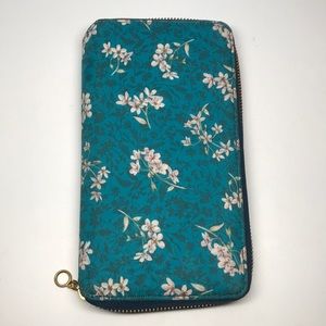 Hobonichi techo weeks cover wallet leather - liberty fabrics : maya